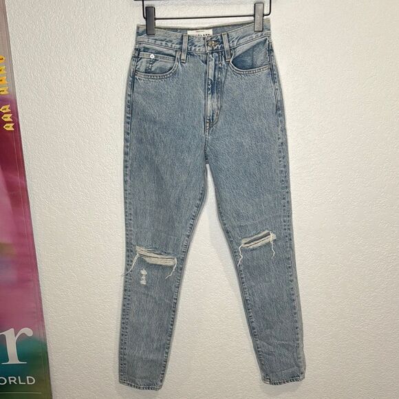 NWT SLVRLAKE Women's Blue Beatnik High-Rise Slim Jeans Size 24 Time Worn Wash - Picture 2 of 16